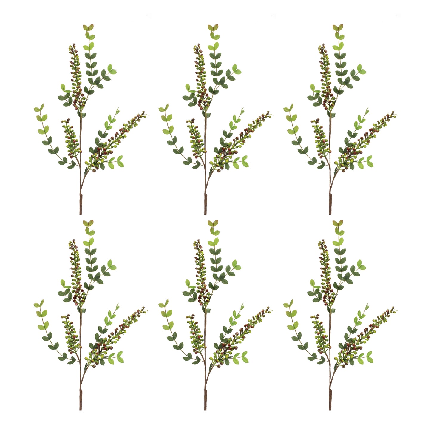 Variegated Red Berry Foliage Spray (Set of 6) alternate view 3