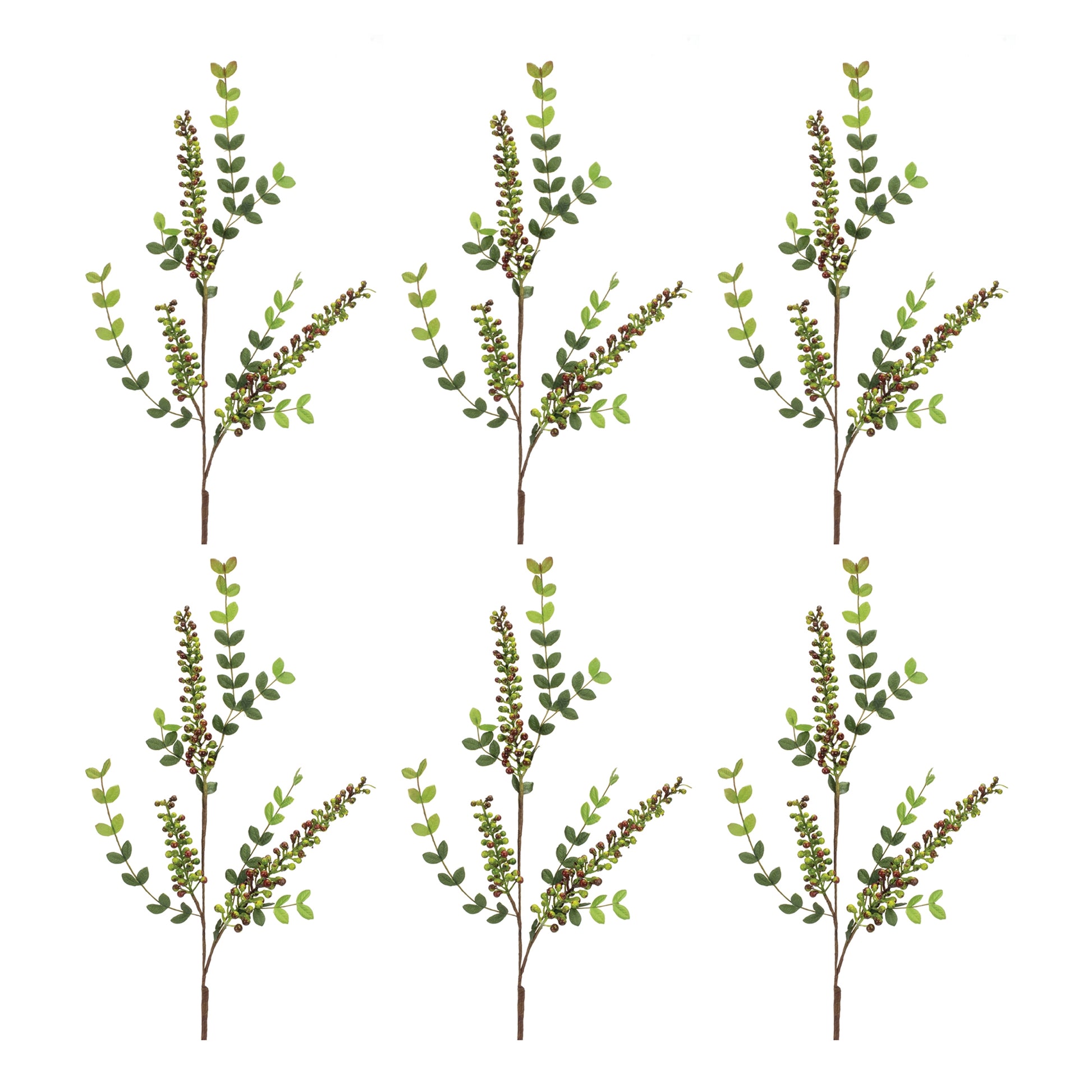 Variegated Red Berry Foliage Spray (Set of 6) alternate view 3