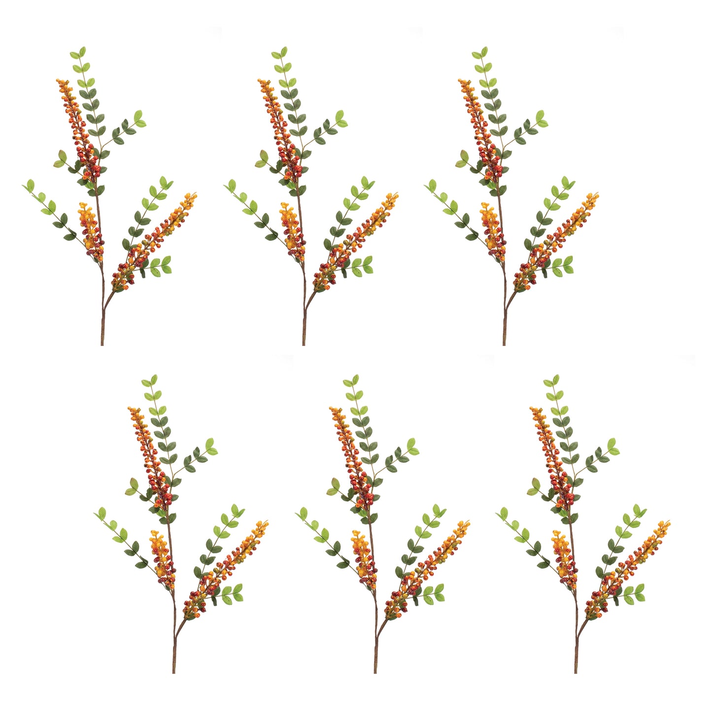 Orange Berry Foliage Spray (Set of 6) alternate view 3