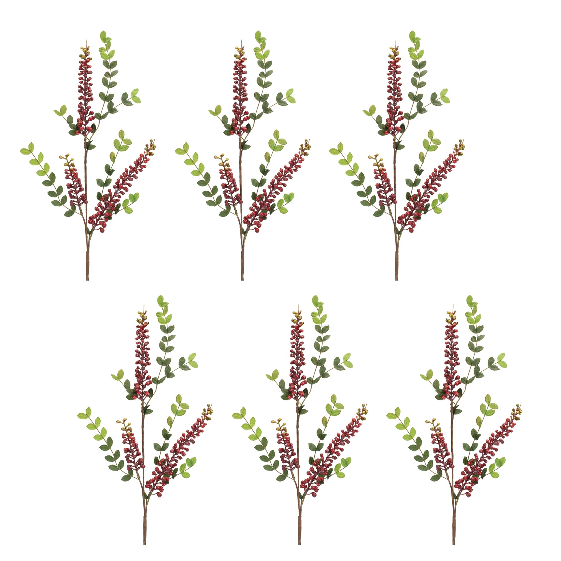 Burgandy Berry Foliage Spray (Set of 6) alternate view 3