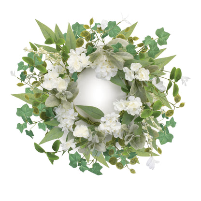 Mixed Floral and Foliage Candle Ring 17.5"D alternate view 2