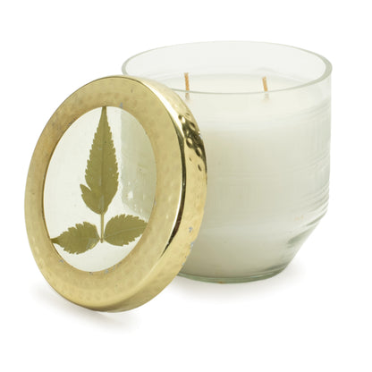 Whit Currant Scented Soy Candle with Pressed Floral Lid 4.25"D alternate view 3
