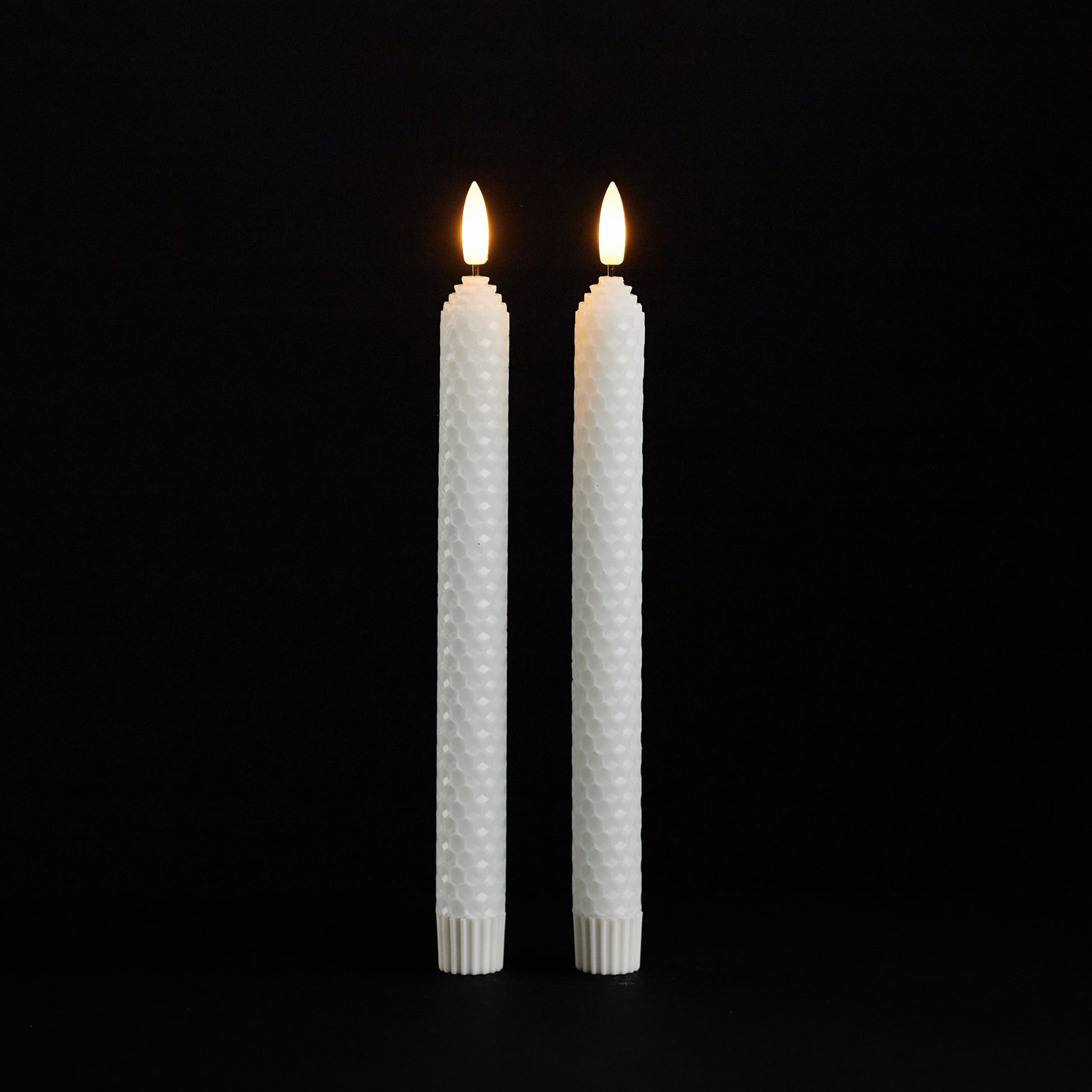 FIA Wick White Textured Taper Candle (Set of 2) alternate view 3