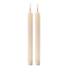 FIA Wick Beige Textured Taper Candle (Set of 2)