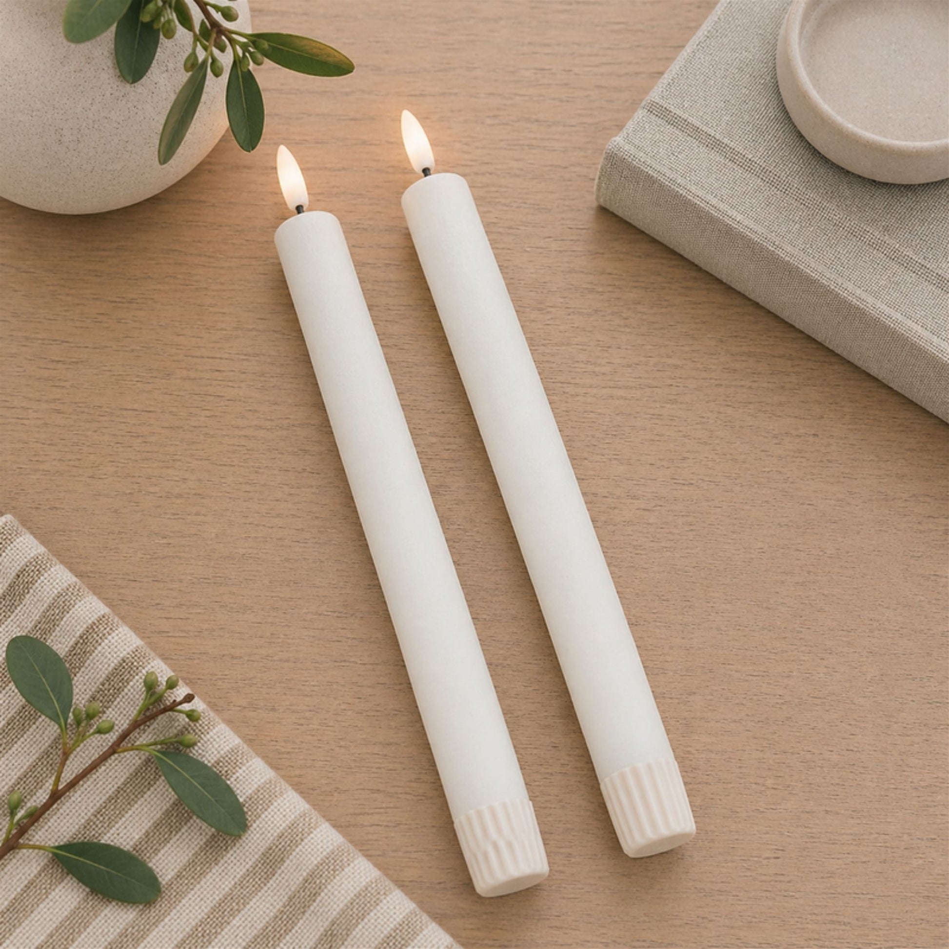 FIA Wick White Taper Candle (Set of 2) alternate view 2
