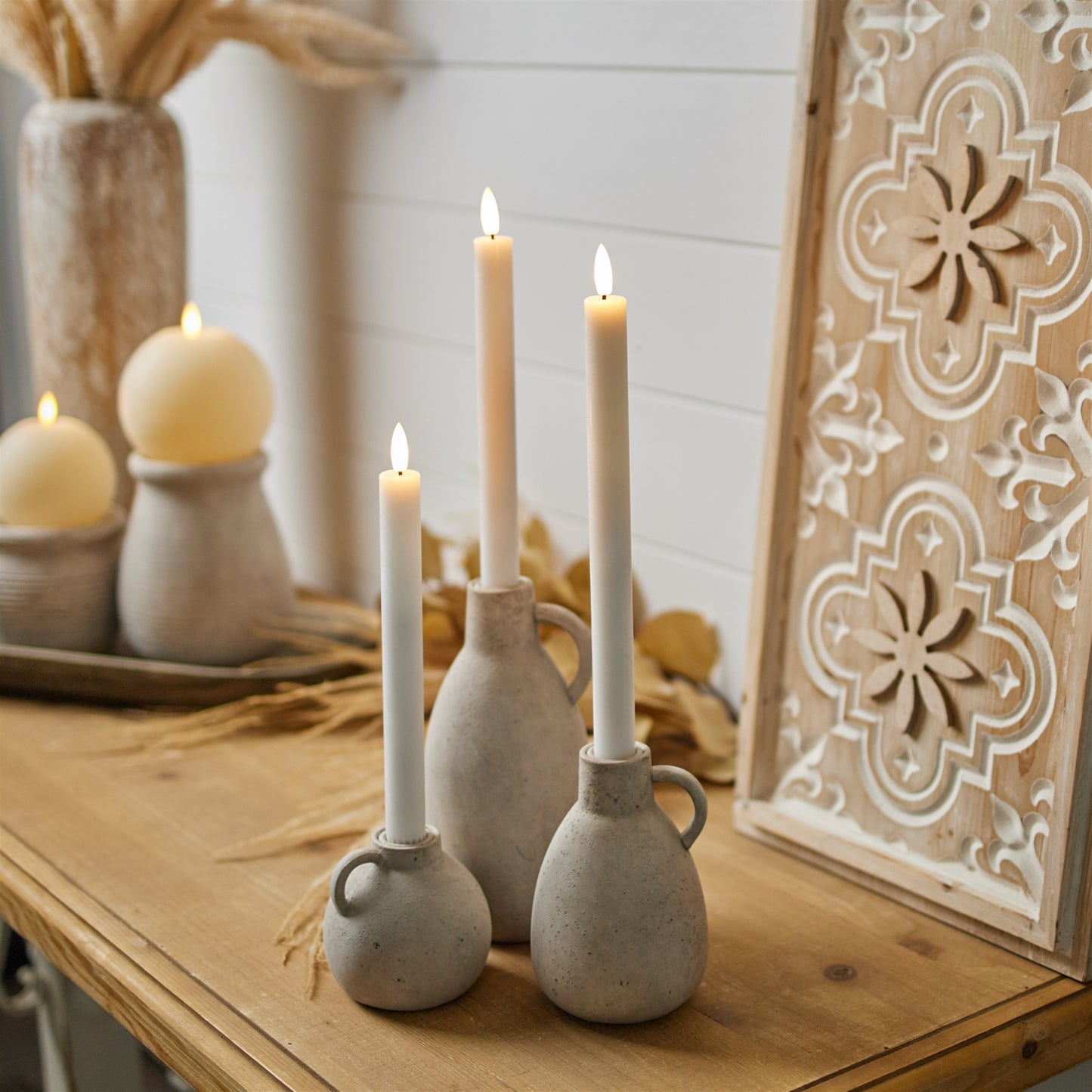 FIA Wick White Taper Candle (Set of 2) alternate view 3