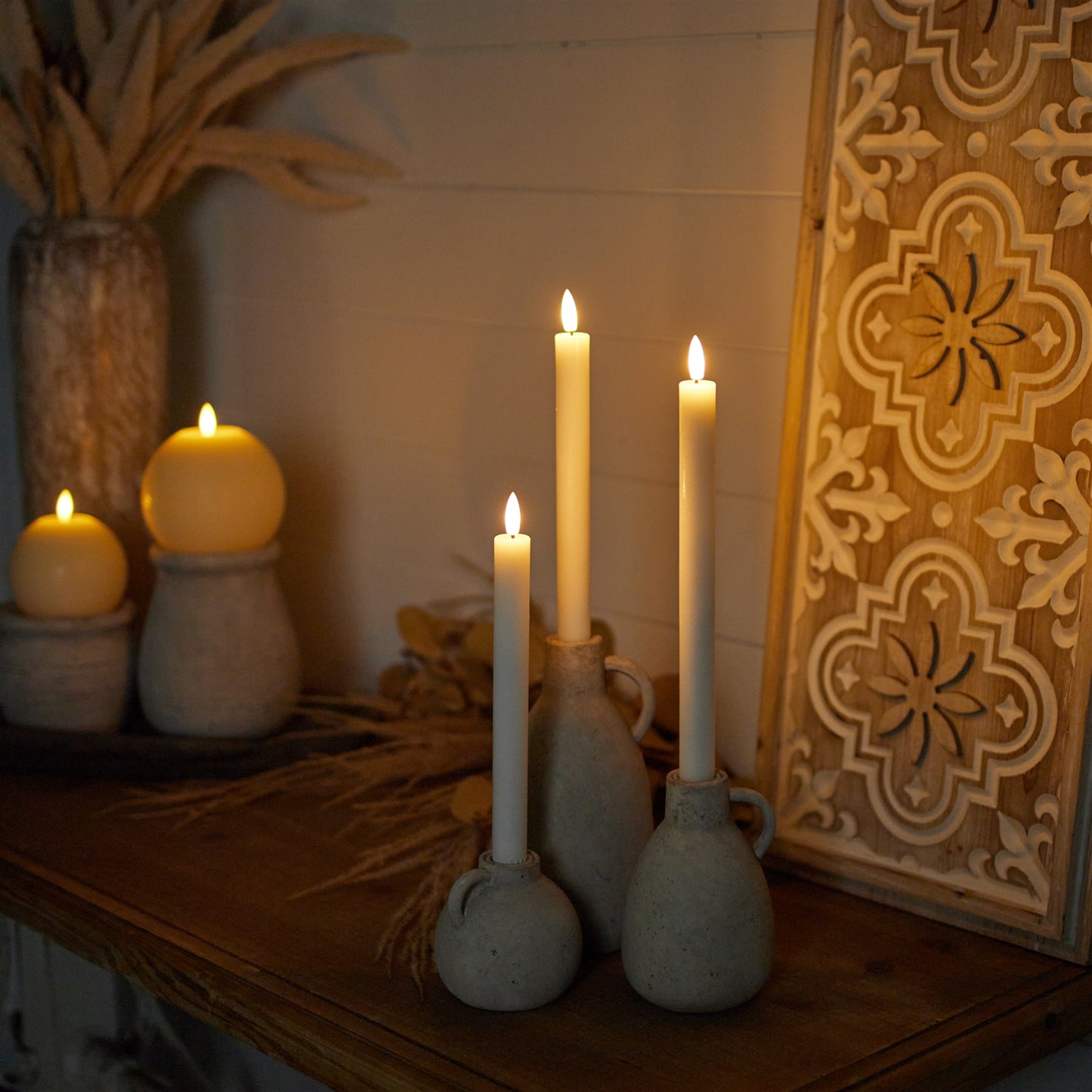 FIA Wick White Taper Candle (Set of 2) alternate view 4