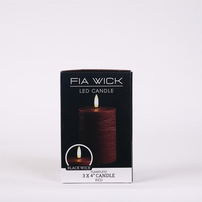 FIA Wick Red Pillar Candle (Set of 2) alternate view 3