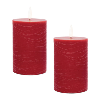 FIA Wick Red Pillar Candle (Set of 2) alternate view 4