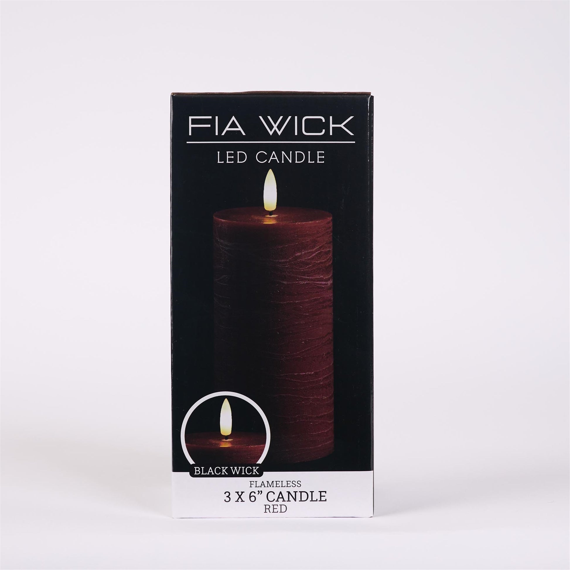 FIA Wick Red Pillar Candle (Set of 2) alternate view 3