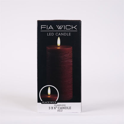 FIA Wick Red Pillar Candle (Set of 2) alternate view 3