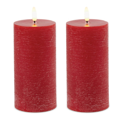 FIA Wick Red Pillar Candle (Set of 2) alternate view 4