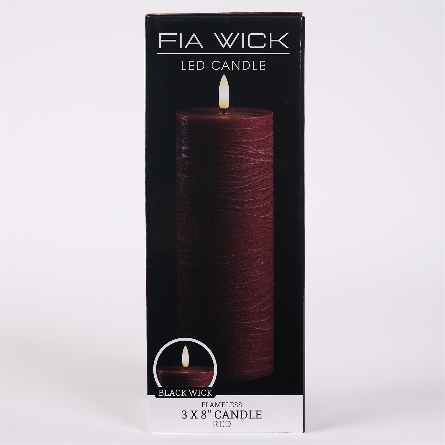 FIA Wick Red Pillar Candle (Set of 2) alternate view 3