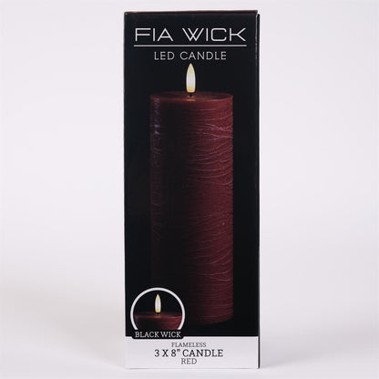 FIA Wick Red Pillar Candle (Set of 2) alternate view 3