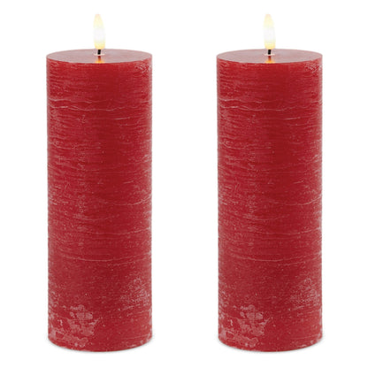 FIA Wick Red Pillar Candle (Set of 2) alternate view 4