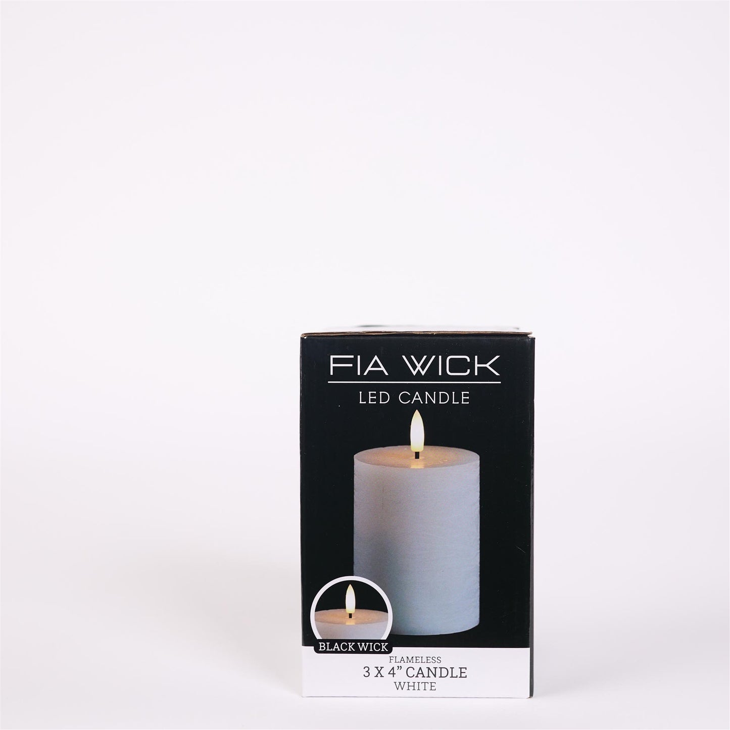 FIA Wick White Pillar Candle (Set of 2) alternate view 3