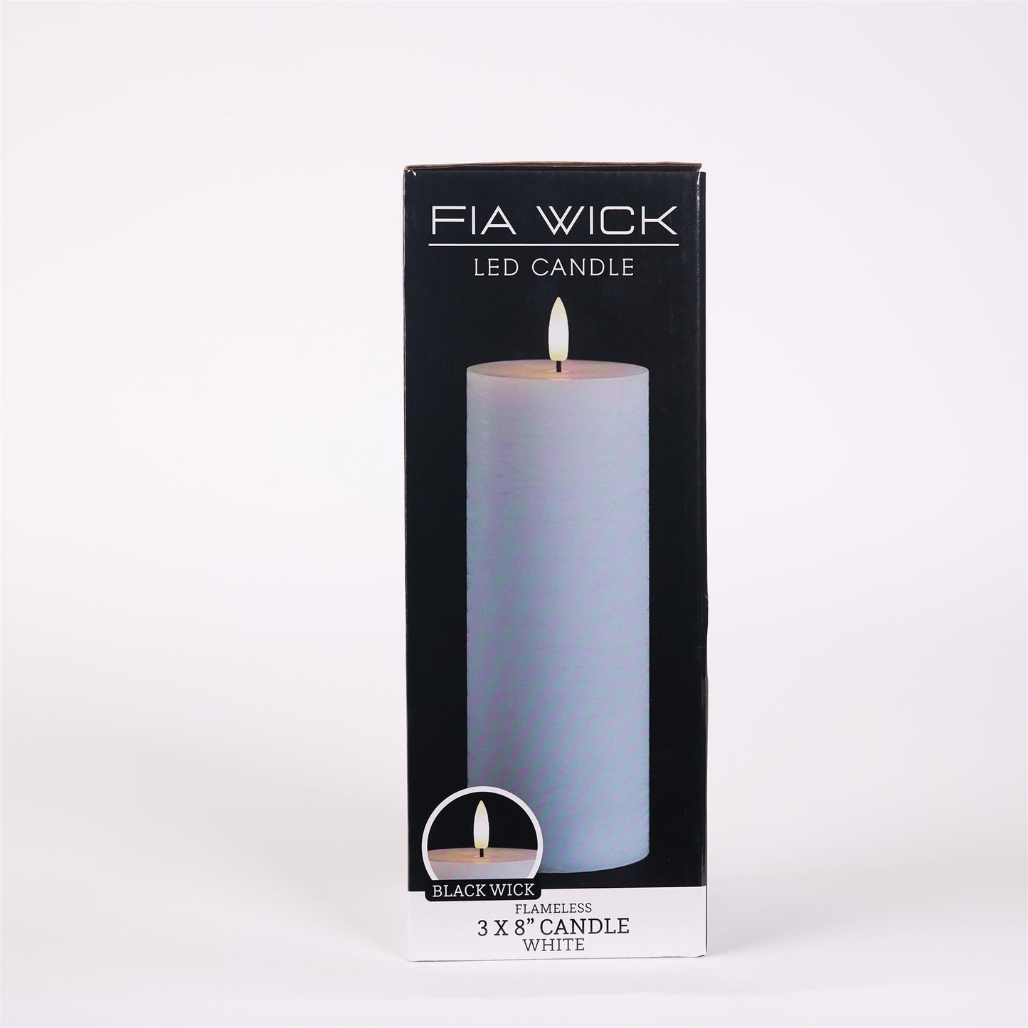 FIA Wick White Pillar Candle (Set of 2) alternate view 3