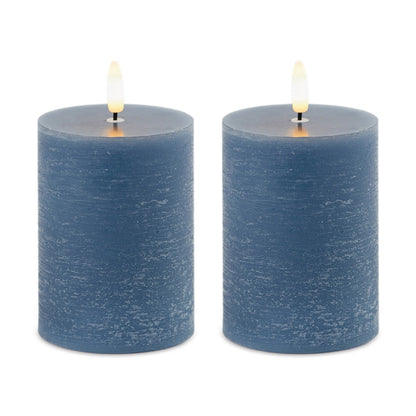 FIA Wick Blue Pillar Candle (Set of 2) alternate view 3