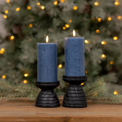 FIA Wick Blue Pillar Candle (Set of 2) alternate view 2