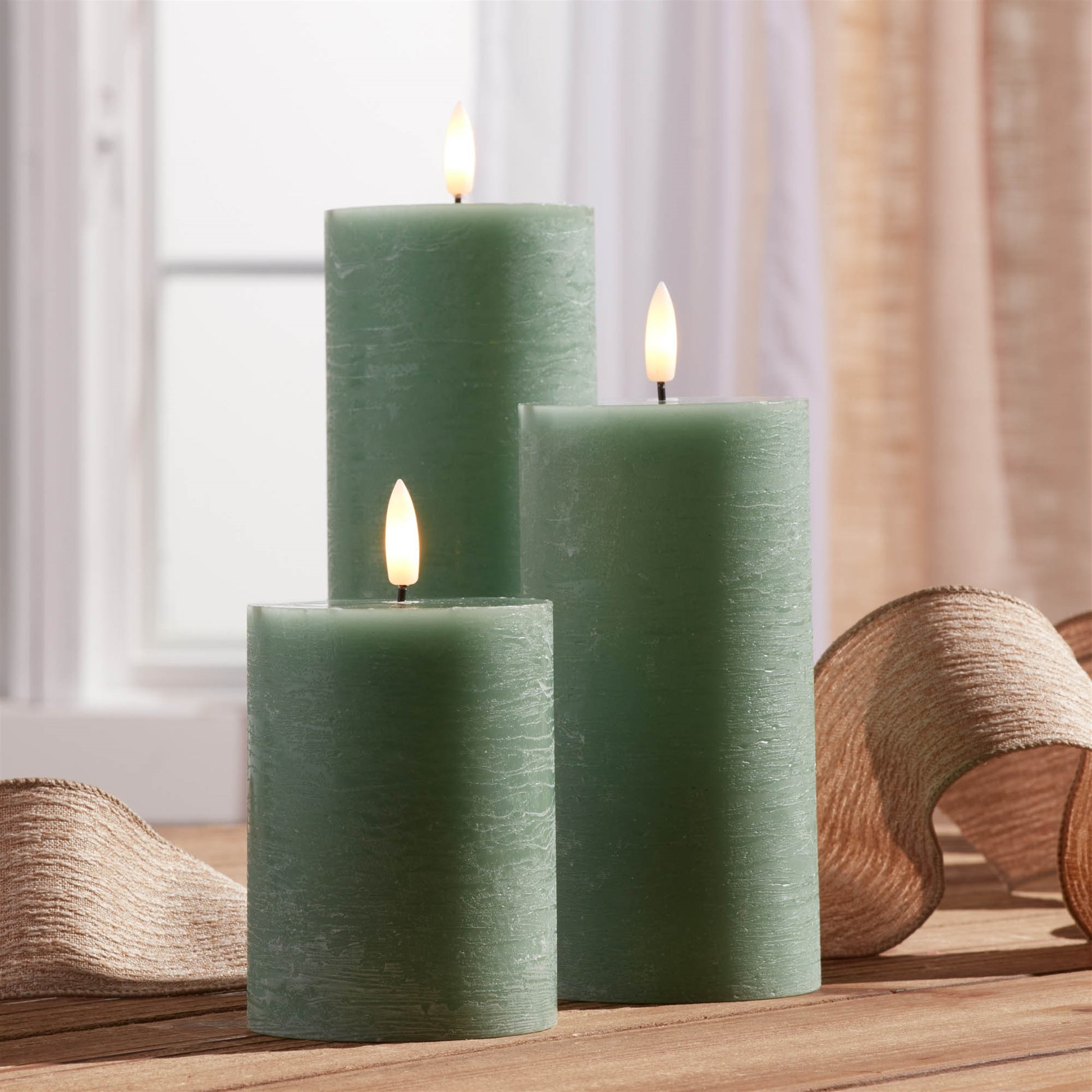 FIA Wick Green Pillar Candle (Set of 2) alternate view 2