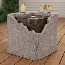 Bubbling Stone Fountain with Bird Accents 19"H alternate view 2
