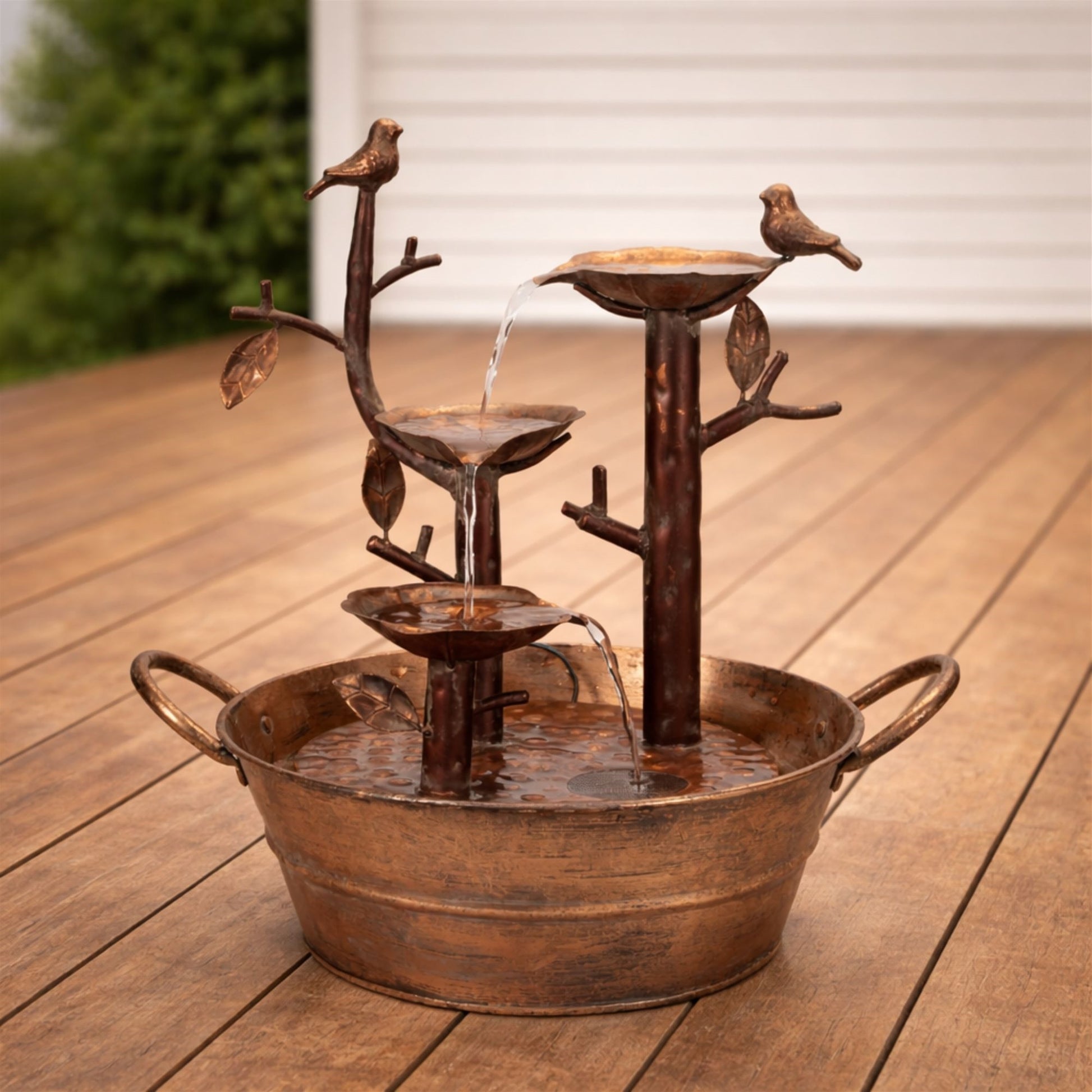 Cascading Iron Bird Branch Fountain 18.5"H alternate view 2