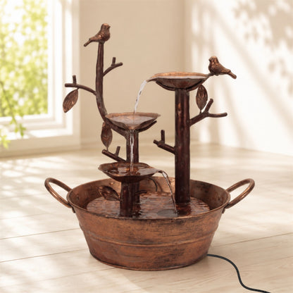 Cascading Iron Bird Branch Fountain 18.5"H alternate view 3