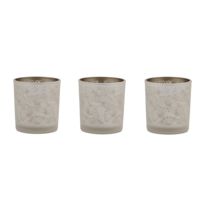 Frosted Glass Votive Holders (Set of 3)