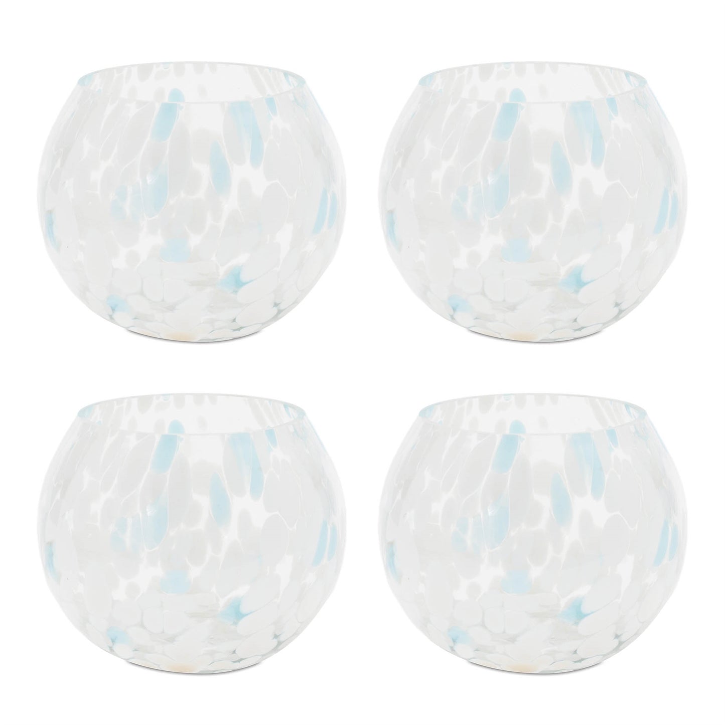 Painted Glass Candle Holder Vase (Set of 4)