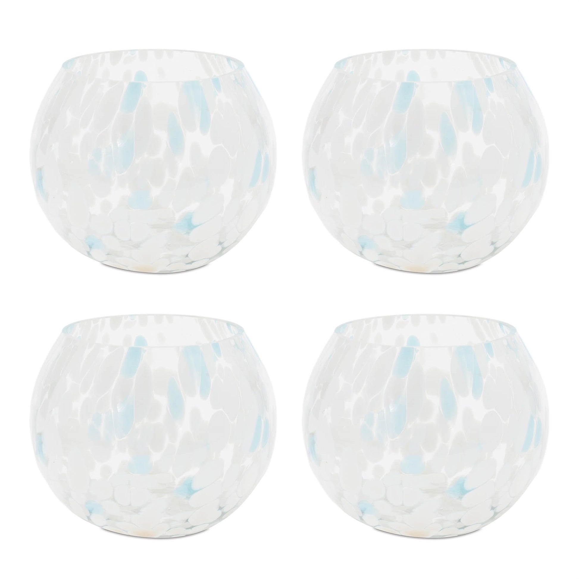 Painted Glass Candle Holder Vase (Set of 4)