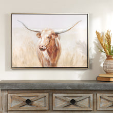 Framed Long Horn Cattle Wall Art 28"L alternate view 2