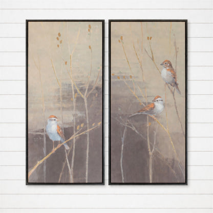 Framed Bird and Pussywillow Wall Print (Set of 2) alternate view 2