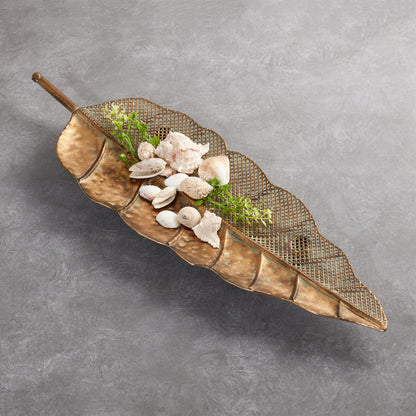 Distressed Metal Leaf Tray (Set of 2) alternate view 2