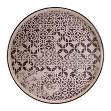 Round Ornate Geometric Print Tray 17.5"D alternate view 2