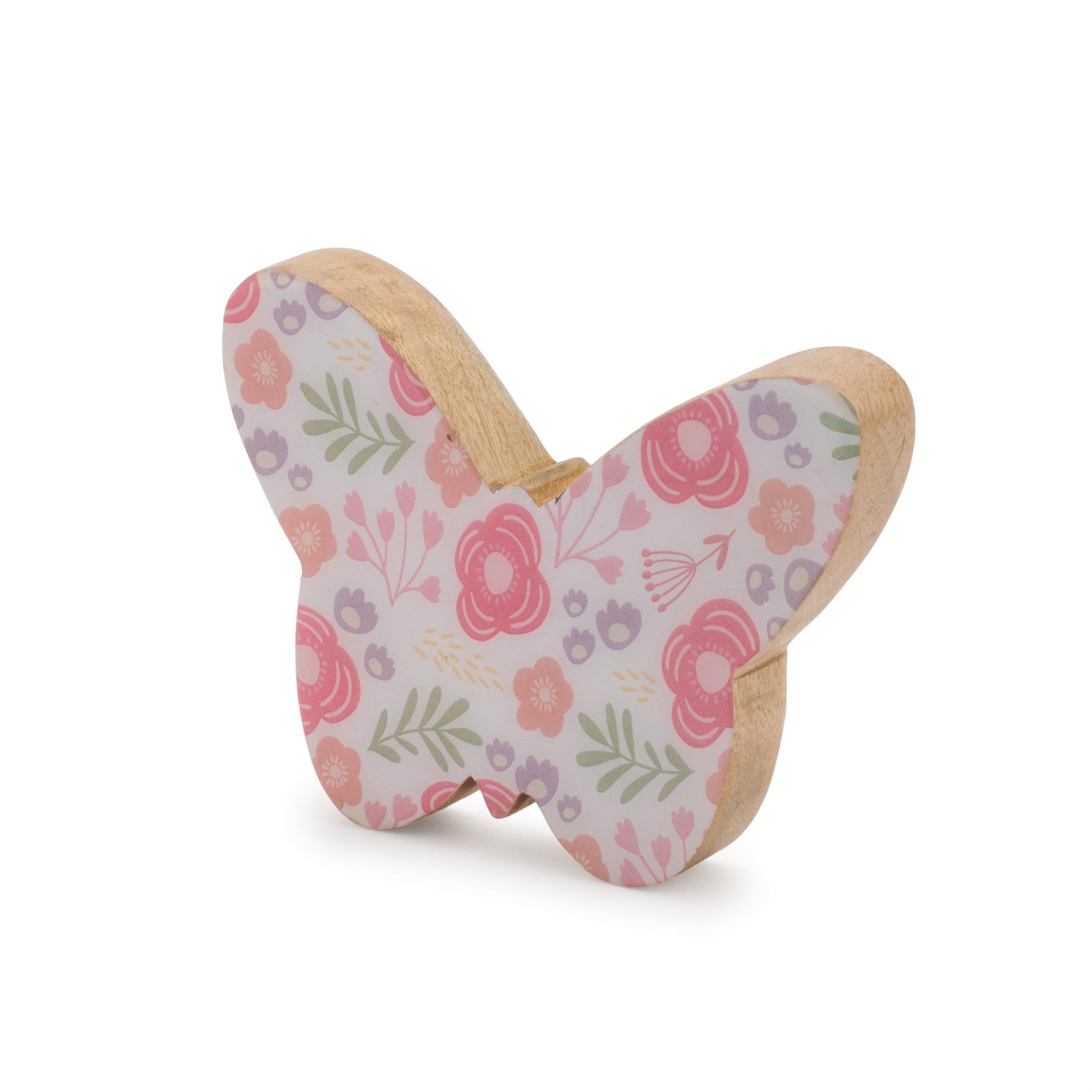 Wood Floral Patterned Butterfly Decor (Set of 2) alternate view 4