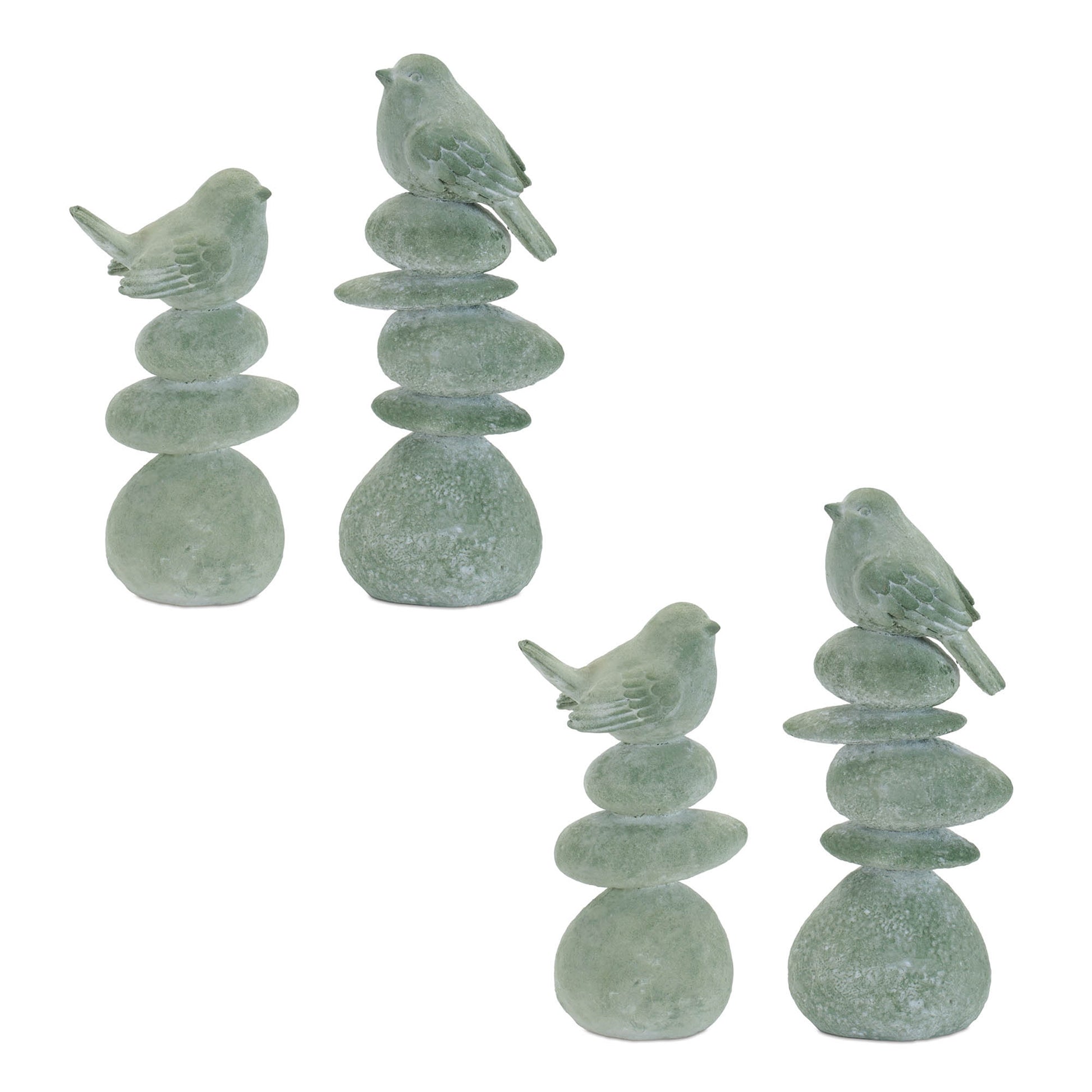Bird on Rock Stack Figurine (Set of 4) alternate view 3