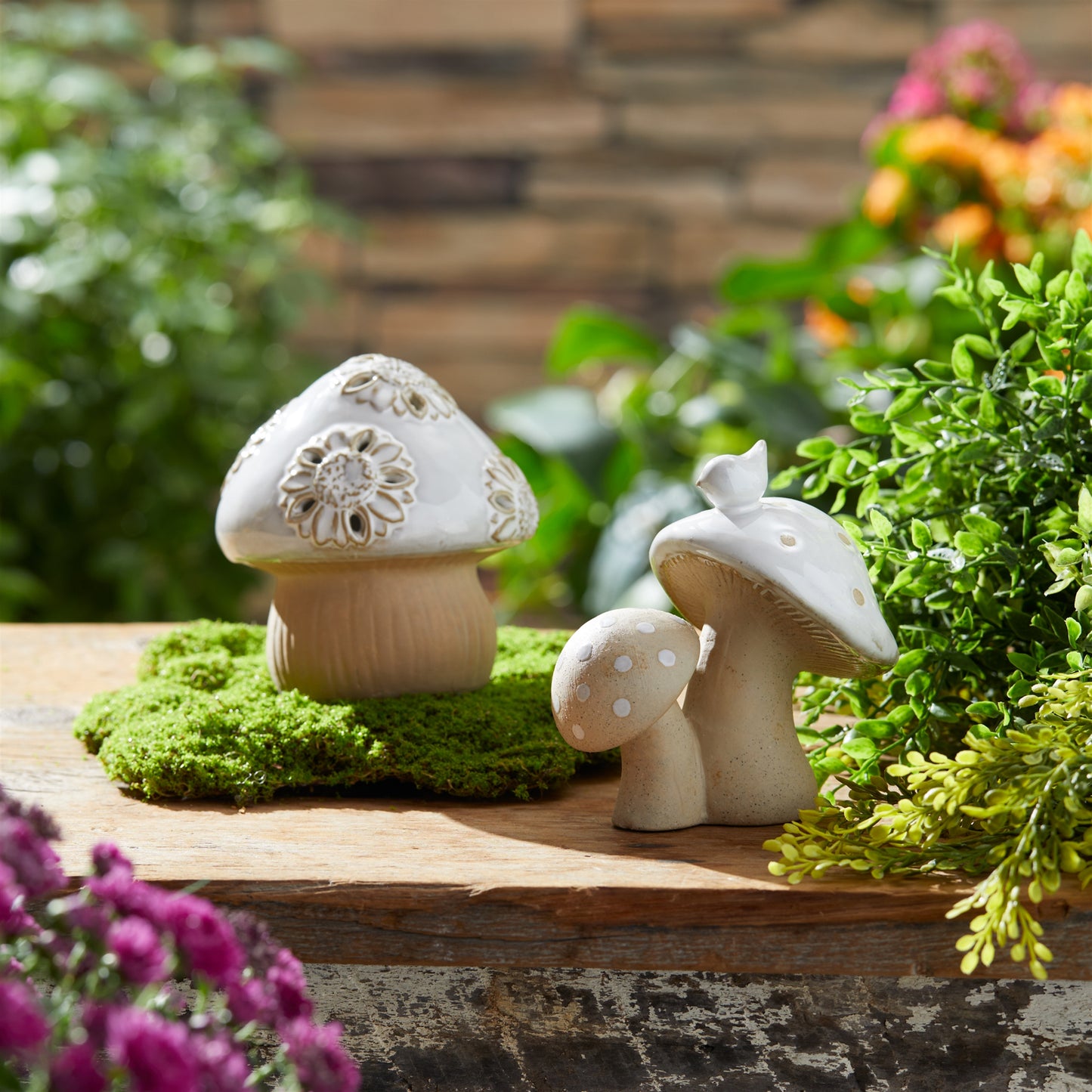 Porcelain Mushroom Decor (Set of 6) alternate view 2