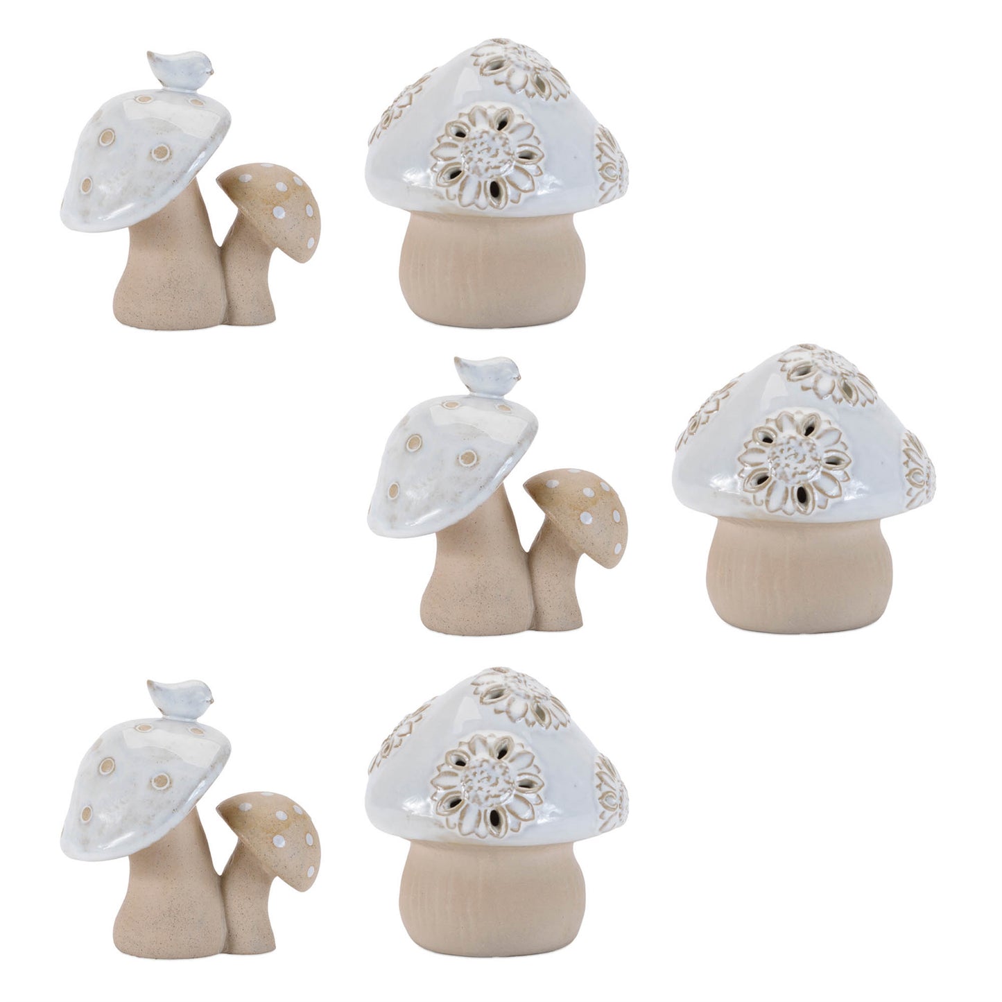 Porcelain Mushroom Decor (Set of 6) alternate view 5