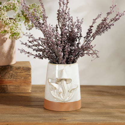 Tapered Porecelain Planter with Mushrooms (Set of 2) alternate view 3