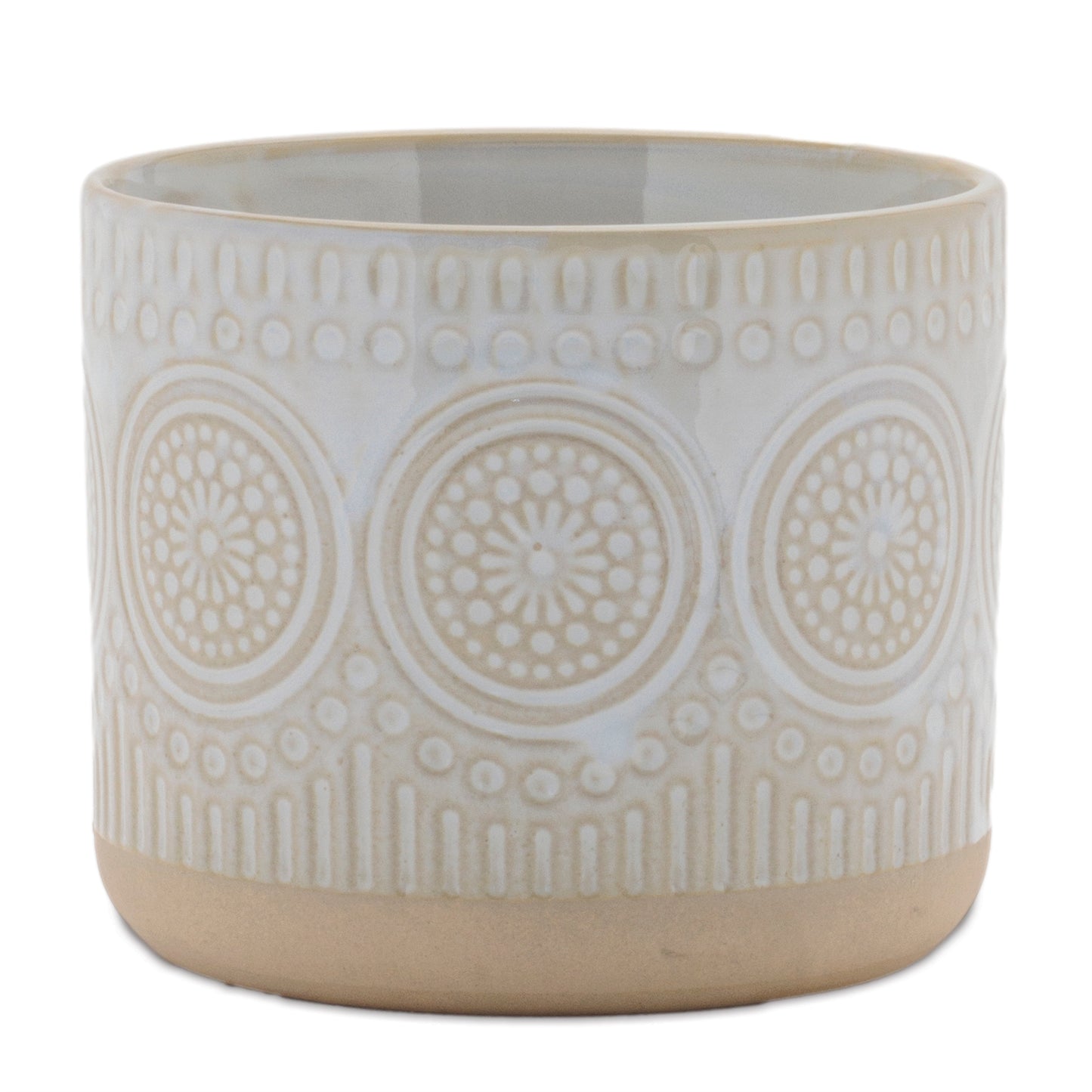 Porcelain Geometric Patterned Planter (Set of 2) alternate view 3
