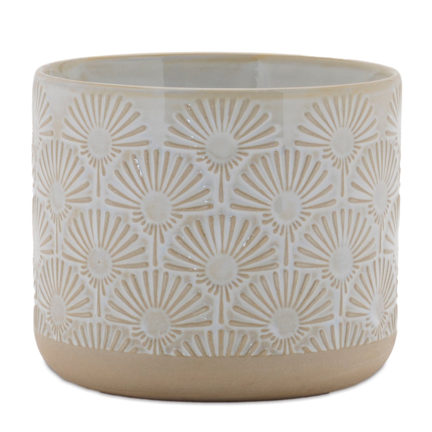 Porcelain Geometric Patterned Planter (Set of 2) alternate view 4
