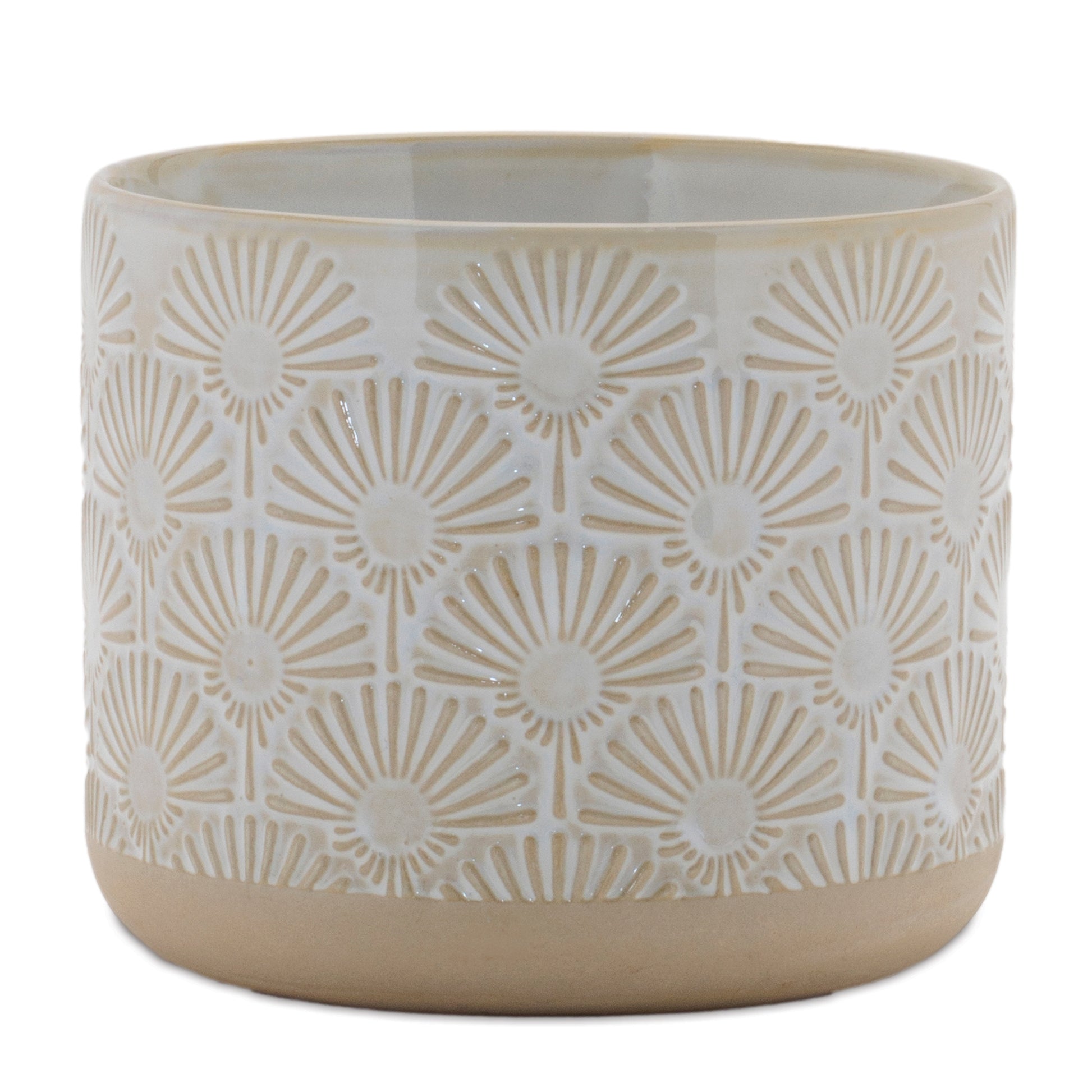 Porcelain Geometric Patterned Planter (Set of 2) alternate view 4