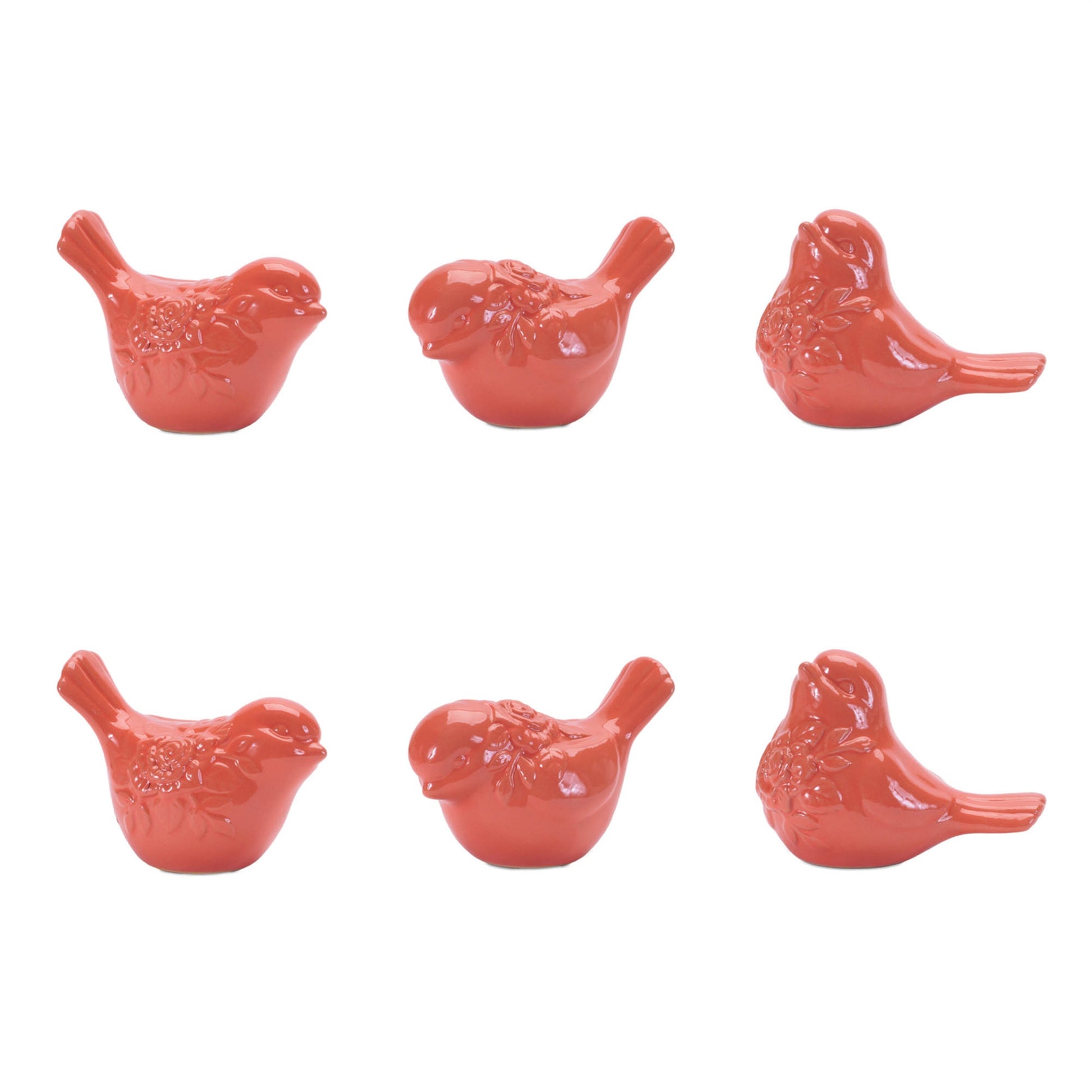 Ceramic Floral Bird Figurine (Set of 6) alternate view 6