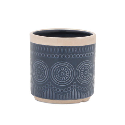 Ceramic Mandala Pattern Planter (Set of 2) alternate view 4