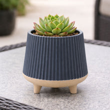 Ceramic Ribbed Footed Planter (Set of 2) alternate view 2