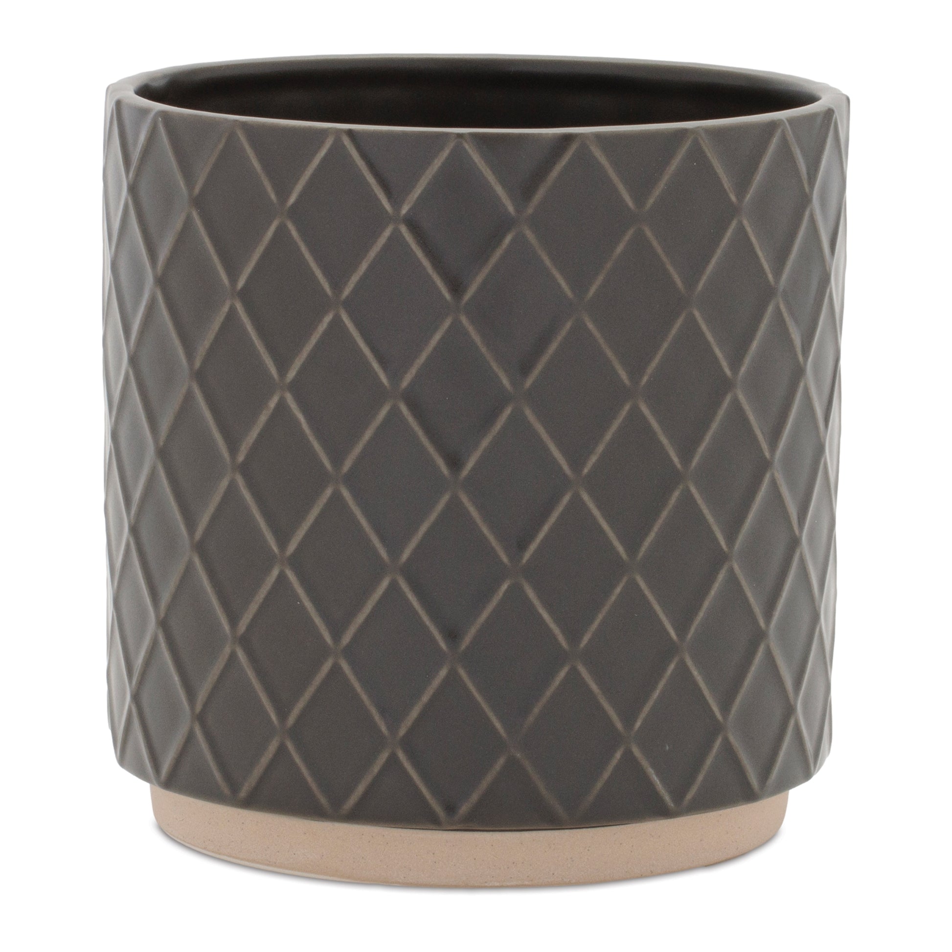 Ceramic Diamond Pattern Planter (Set of 2) alternate view 2