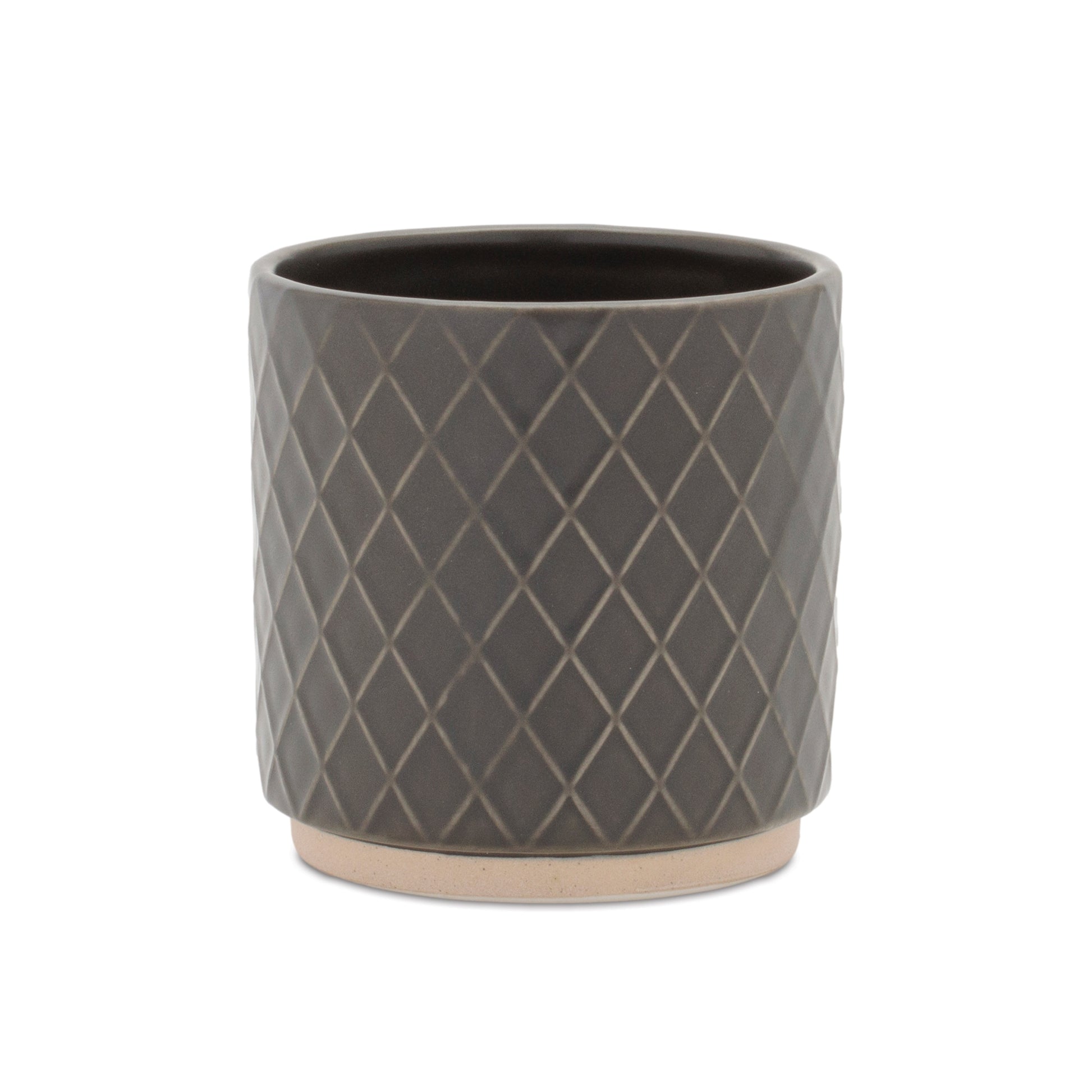 Ceramic Diamond Pattern Planter (Set of 2) alternate view 3