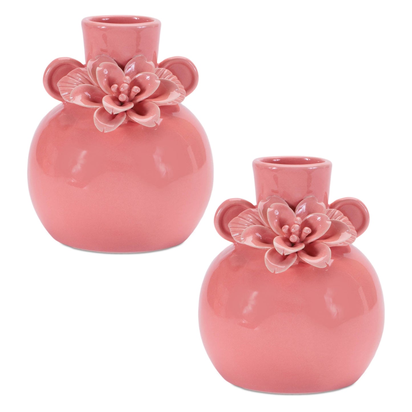 Storeware Bud Vase with Floral Accent (Set of 2) alternate view 3