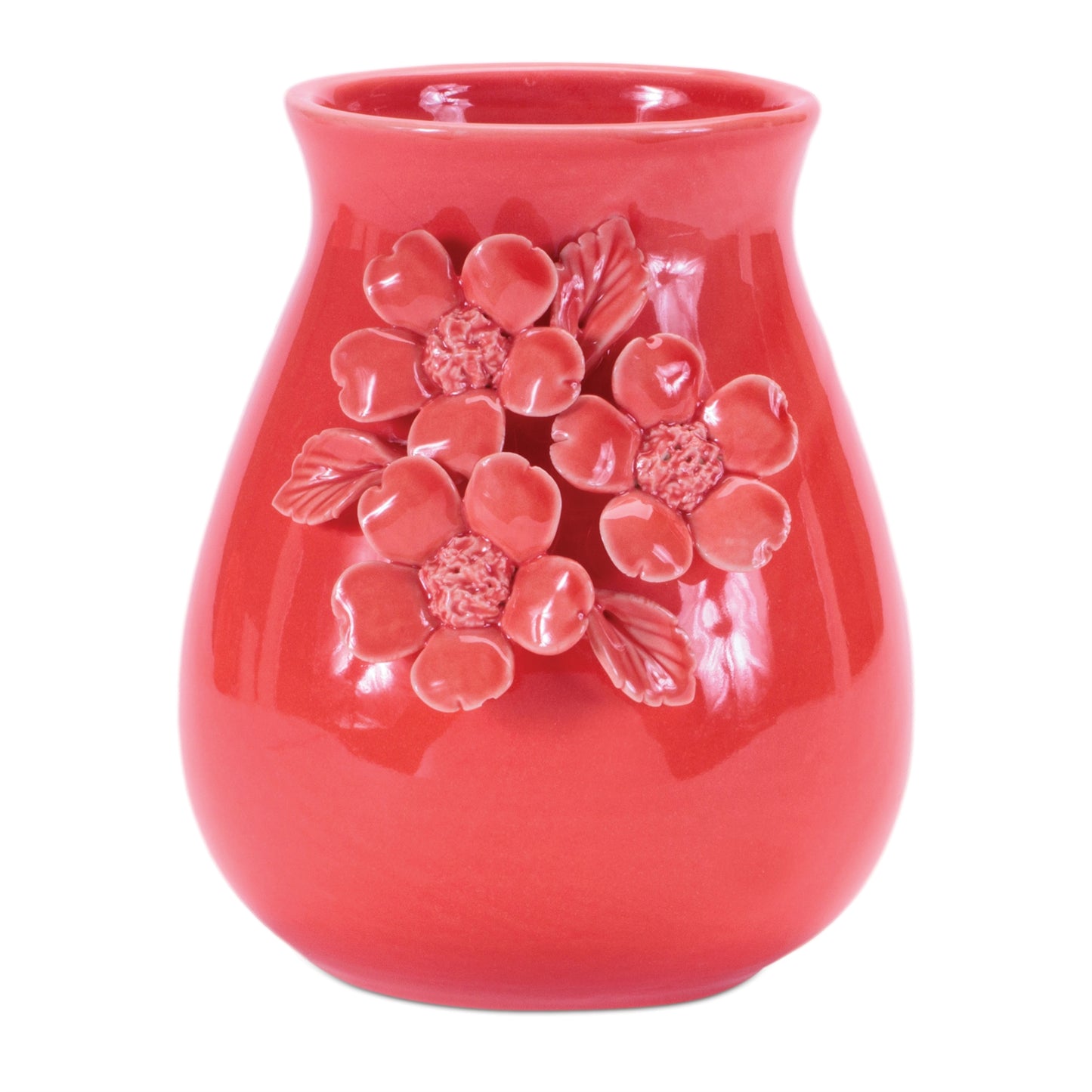 Storeware Vase with Floral Accent (Set of 2)