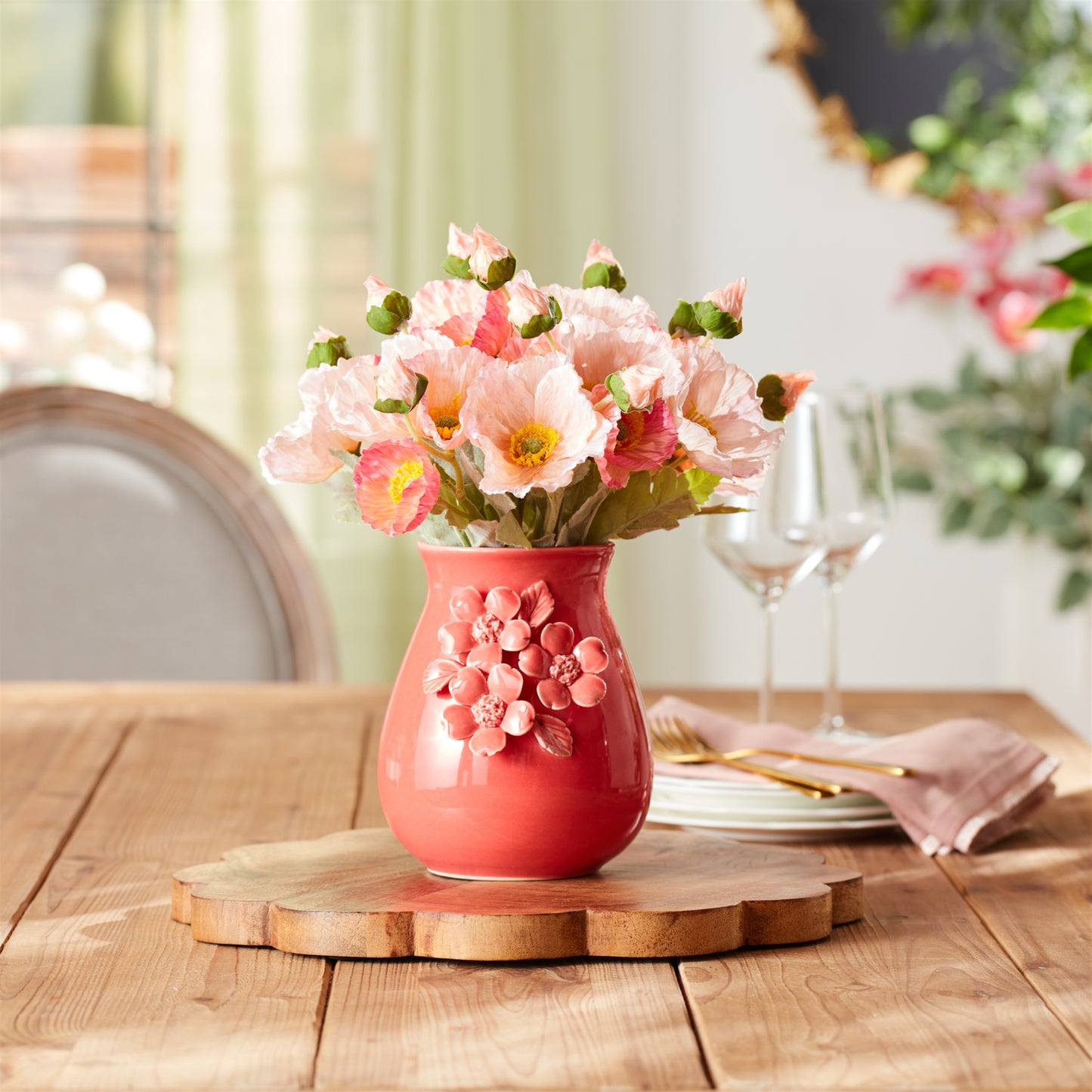 Storeware Vase with Floral Accent (Set of 2) alternate view 3